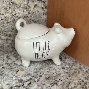 Rae Dunn Cream 'Little Piggy' Ceramic Decor